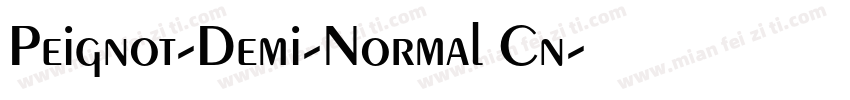 Peignot-Demi-Normal Cn字体转换